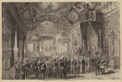 Empfang durch Napoleon III. im Thronsaal der Tuilerien am Neujahrstag von Felix Thorigny